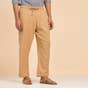 Khaki Organic Cotton Relaxed Fit Pants for Men