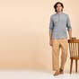 Khaki Organic Cotton Relaxed Fit Pants for Men