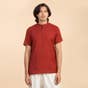 Maroon Aum Organic Cotton Short Sleeve Kurta for Men