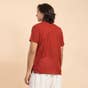 Maroon Aum Organic Cotton Short Sleeve Kurta for Men