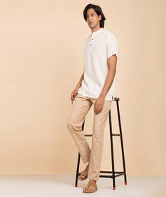 Undyed Aum Organic Cotton Kurta for Men