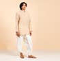 Hemp Long Sleeve Kurta for Men, Beige  