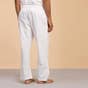 Men’s Organic Cotton Sadhana Pyjama. Solid white. Breathable fabric. Comfortable for Sadhana. 