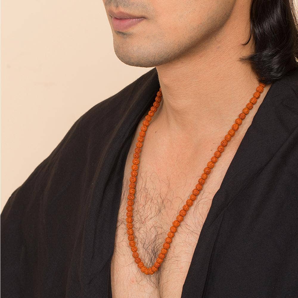 Authentic Isha Panchamukhi (five-faced) Rudraksha Mala. Consecrated at Dhyanalinga. Your cocoon of energy (6.5 mm)