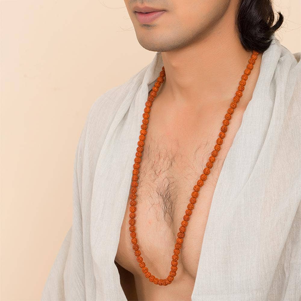 Authentic Isha Panchamukhi (five-faced) Rudraksha Mala. Consecrated at Dhyanalinga. Your cocoon of energy (7.5 mm)