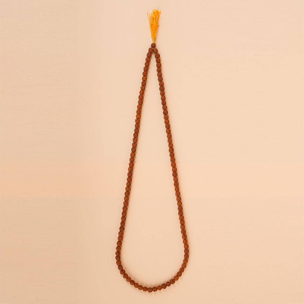 Authentic Isha Panchamukhi (five-faced) Rudraksha Mala. Consecrated at Dhyanalinga. Your cocoon of energy (7 mm)