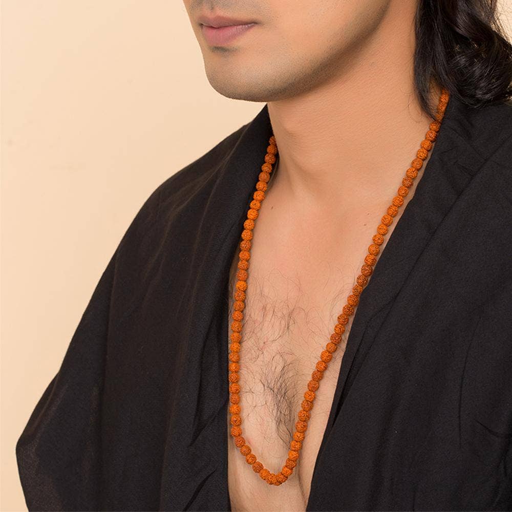 Authentic Isha Panchamukhi (five-faced) Rudraksha Mala. Consecrated at Dhyanalinga. Your cocoon of energy (7 mm)