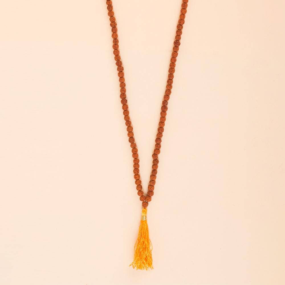 Authentic Isha Panchamukhi (five-faced) Rudraksha Mala. Consecrated at Dhyanalinga. Your cocoon of energy (5 mm)