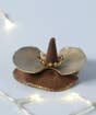 Poppy Flower Brass Incense Holder 