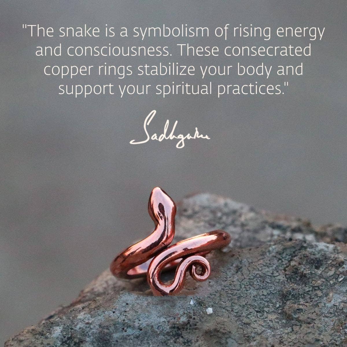 Sarpa Sutra, Consecrated Snake Ring, Copper metal (Small Size)