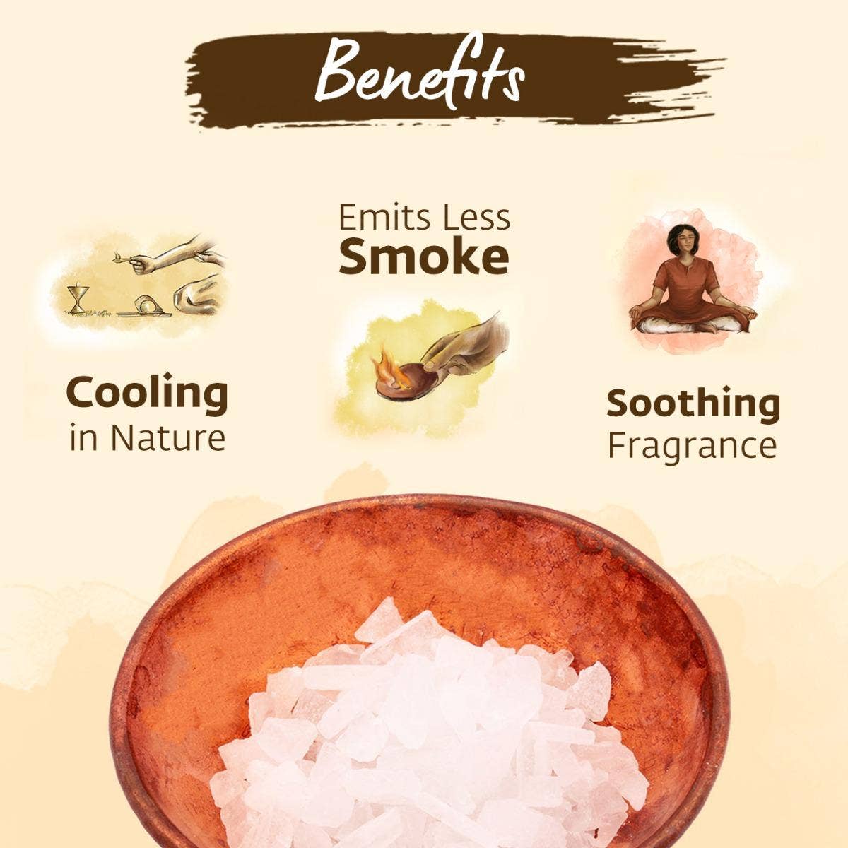 Linga Bhairavi Camphor. Emit Less smoke.