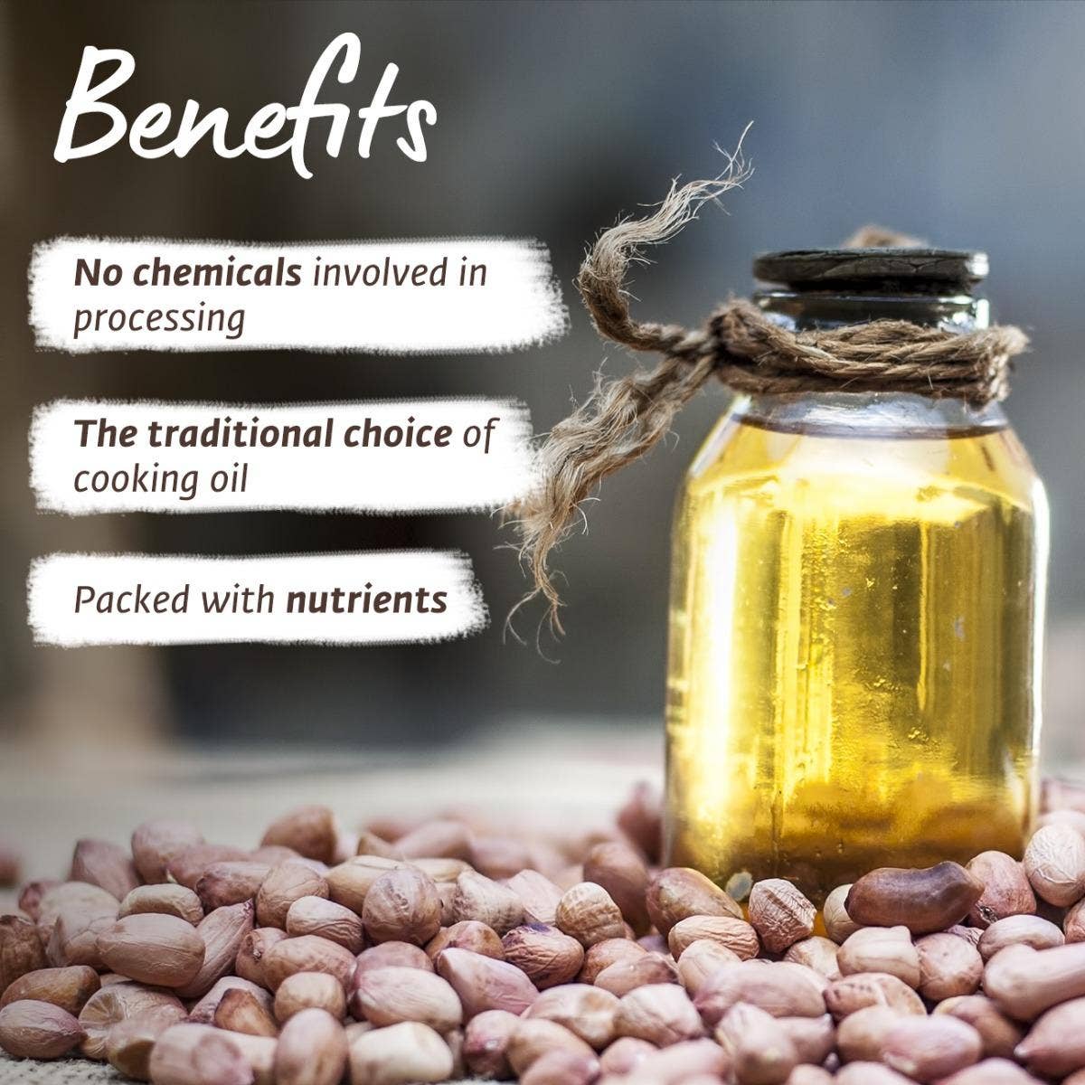 Natural Cold pressed Groundnut Oil (1 Litre) 