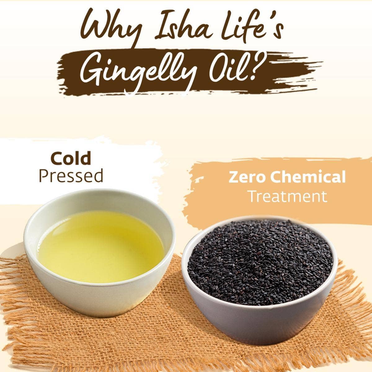 Cold pressed gingelly oil. Pure sesame oil (500 ml)