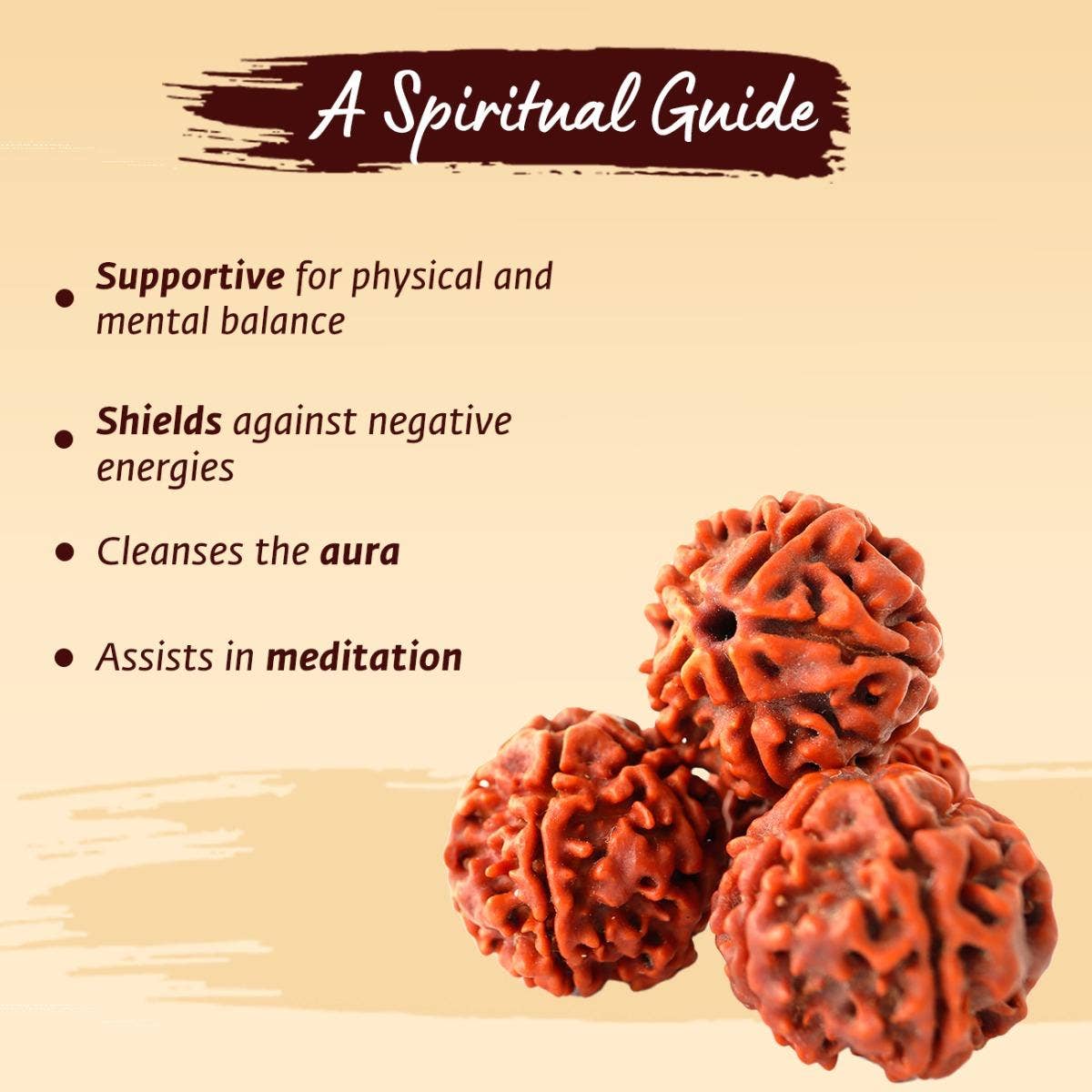 Adiyogi Rudraksha with copper chain. Consecrated Isha Panchamukhi (five faced) Rudraksha bead.
