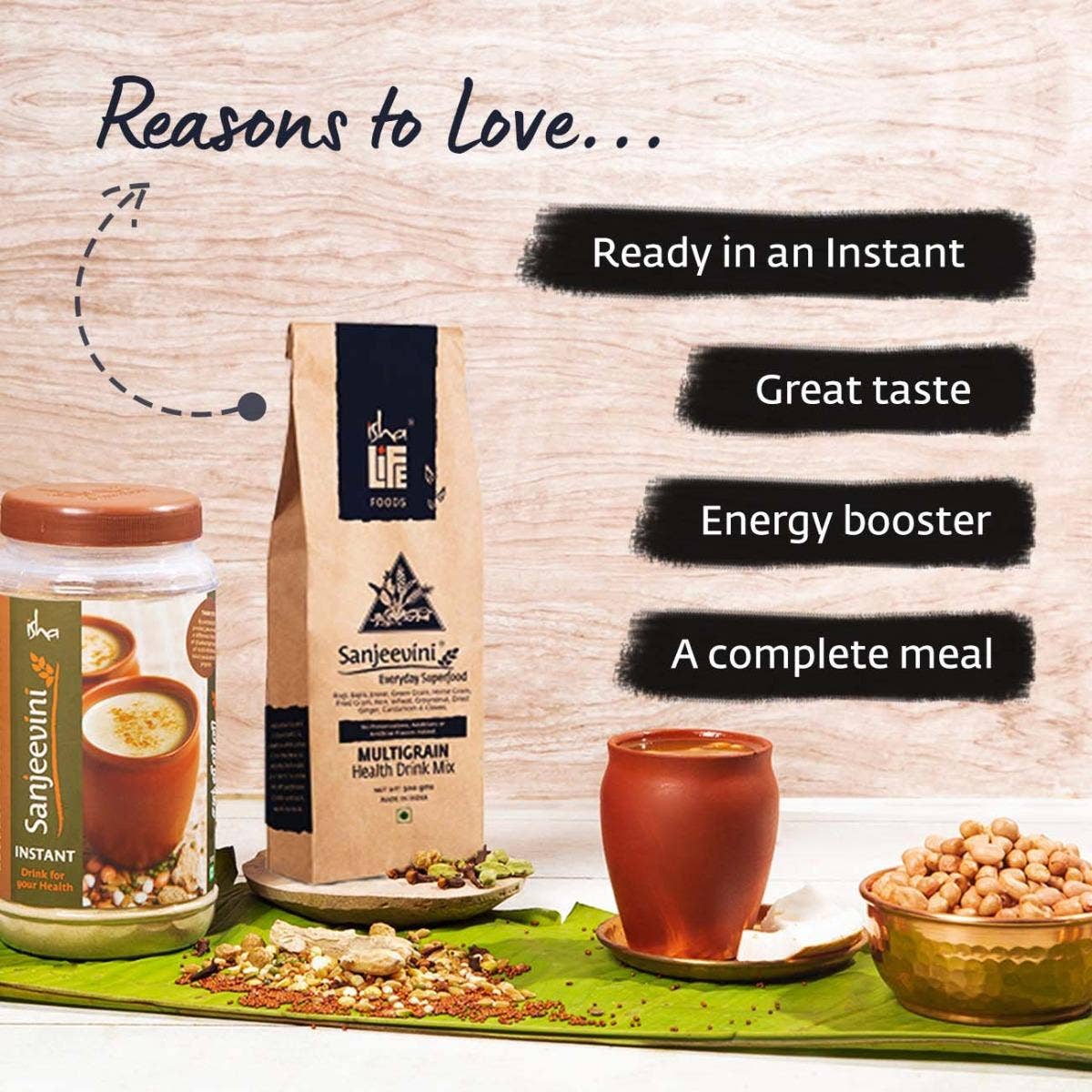 New Instant Sanjeevini Multigrain Health Drink Mix(500 gms). No Added Sugar. Traditional recipe. Contains millets, grains, legumes and spices