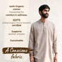 Rust Aum Organic Cotton Long Sleeve Kurta for Men