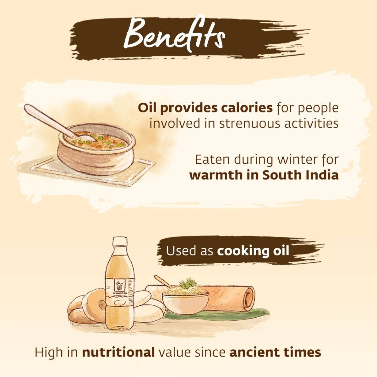 Cold pressed gingelly oil. Pure sesame oil (500 ml)