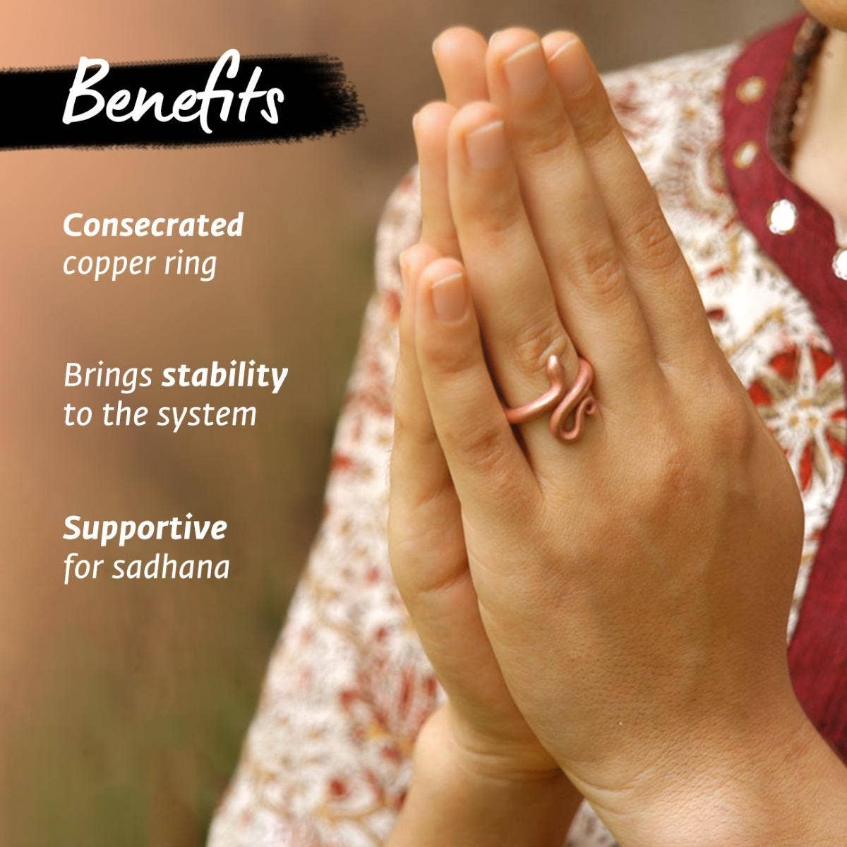 Sarpa Sutra, Consecrated Snake Ring, Copper metal (Small Size)