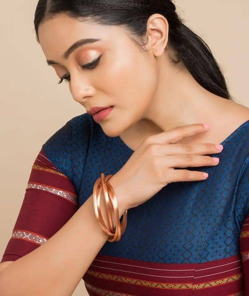 Copper Multi Bangle Set - Style 6