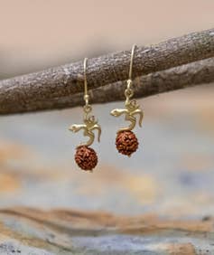 Aum Rudraksha Earrings