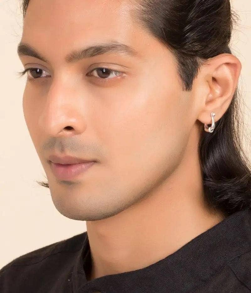 Adiyogi Silver Earring