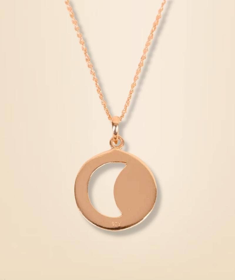 Moon Silver Pendant with Chain