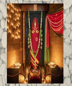 Linga Bhairavi (Kumkum, Wide) - 12" x 18"