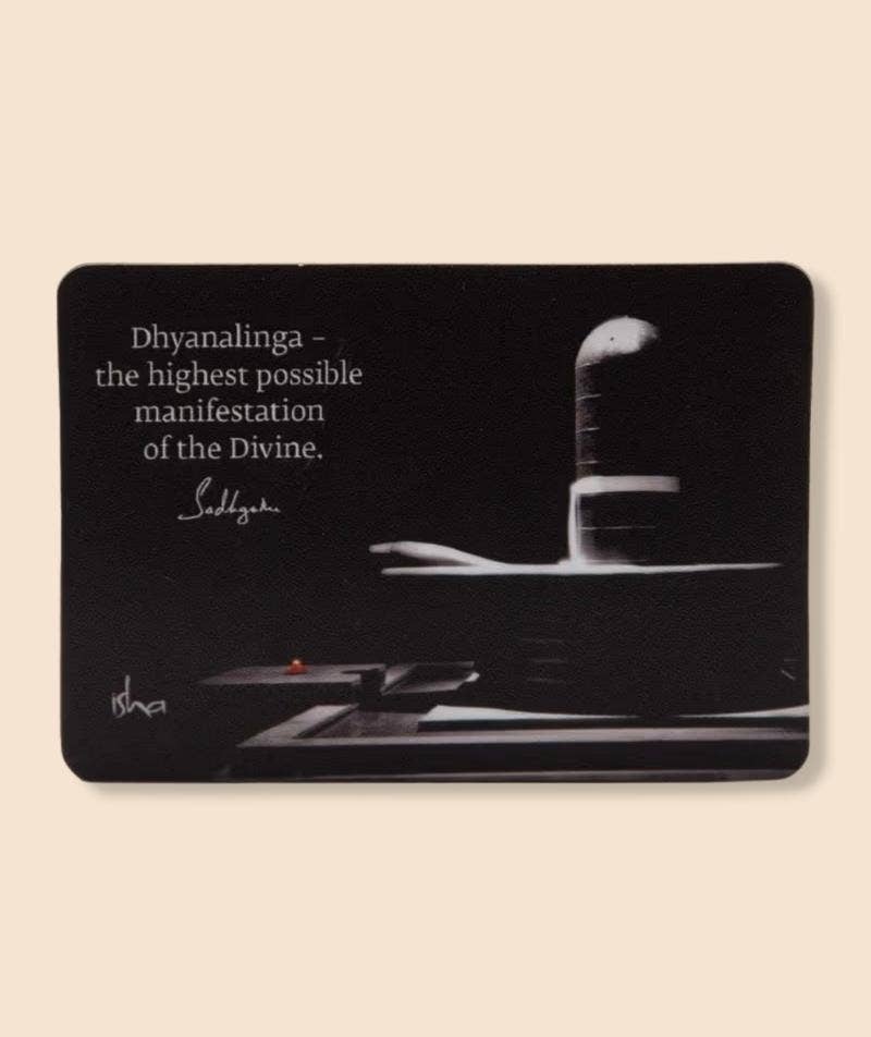 Dhyanalinga Fridge Magnet with Sadhguru Quote 