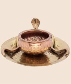 Hammered Lamp With Snake