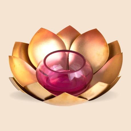 Lotus Light Holder Pink