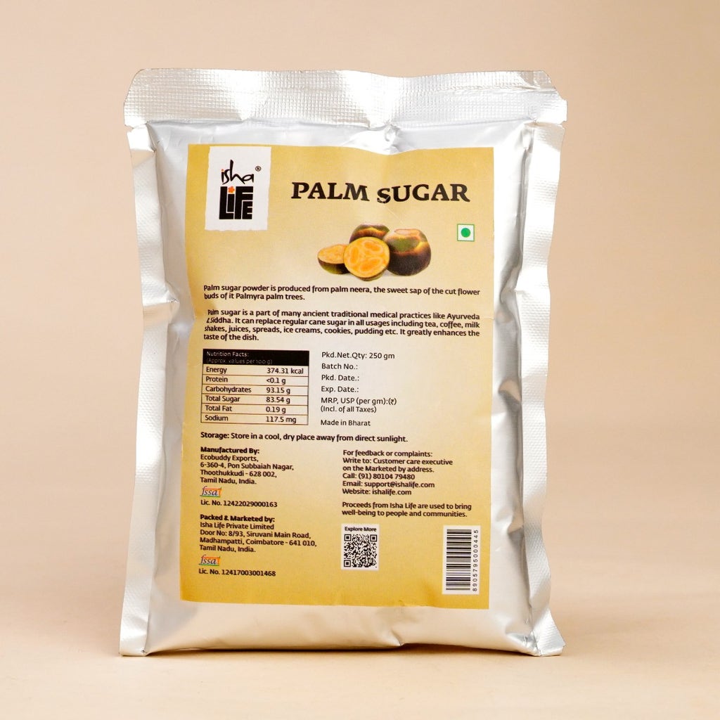 Organic Palm Sugar (250gm). Natural sweetener. Alternative to refined sugar.