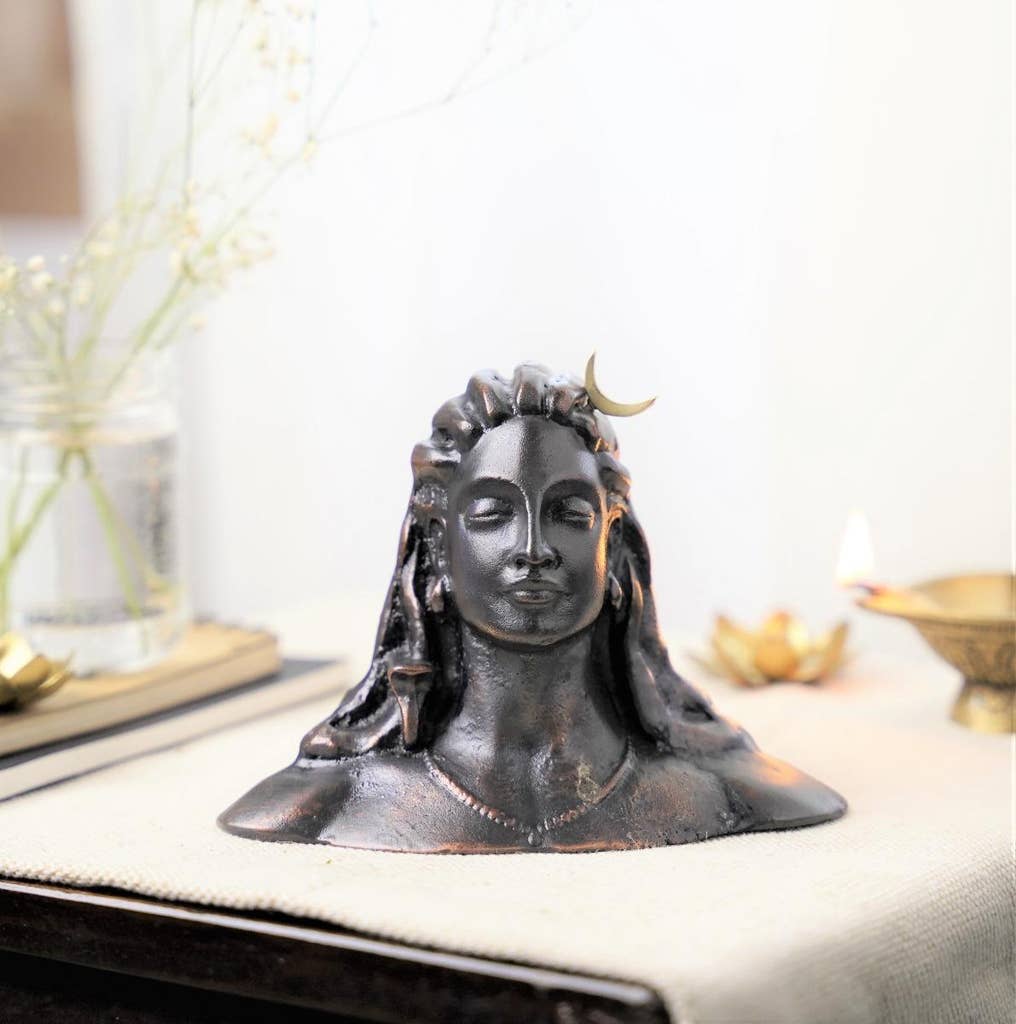 Adiyogi Statue Metal - 4 inch - Oxidized Bronze