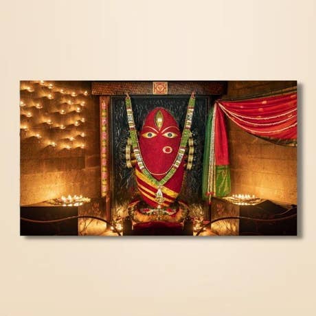 Linga Bhairavi, Red, 12x18