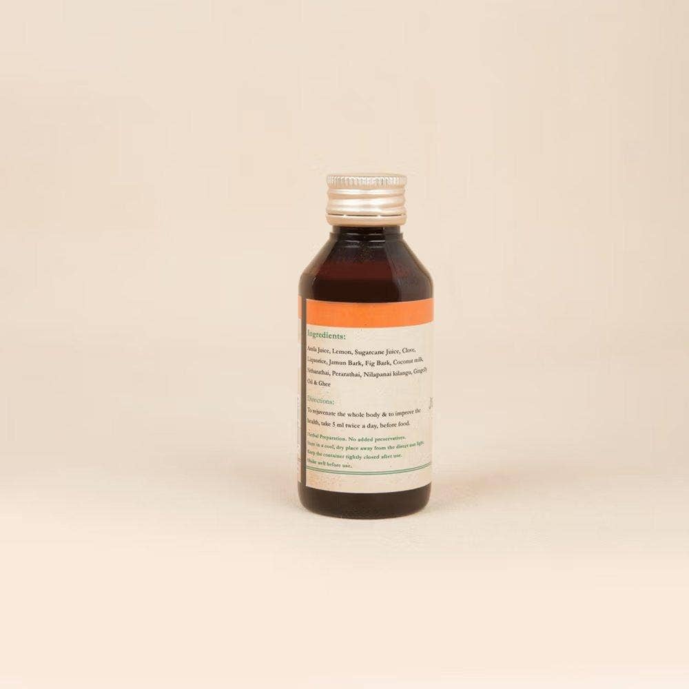 Jeevamirtham (100 ml). Isha’s unique traditional Siddha formulation. Helps boost immunity.