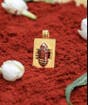 Linga Bhairavi 22kt Gold Pendant (Consecrated), Red