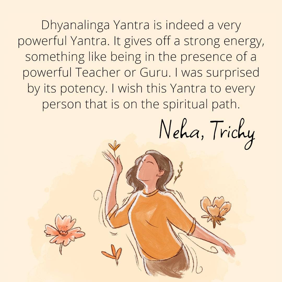 Consecrated Dhyanalinga Yantra [12mm]. Exudes energies of Dhyanalinga. Creates a space conducive for sadhana & meditation.