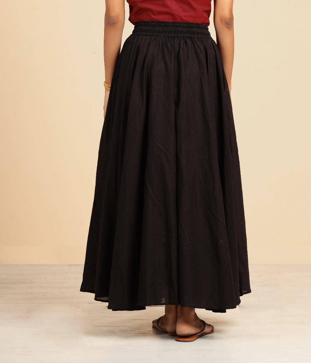 Mulmul Plain Skirt Black