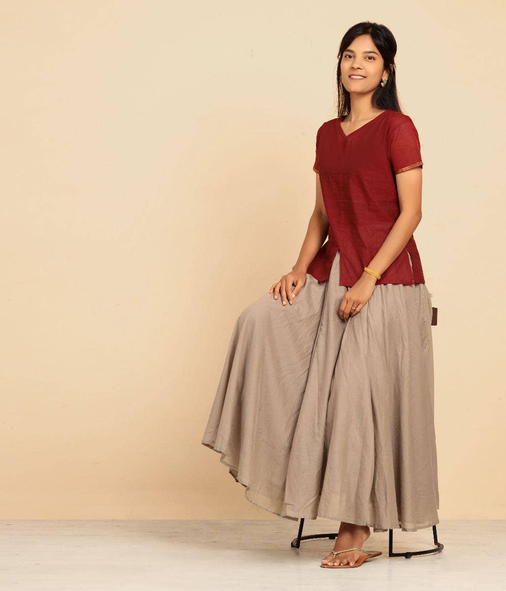 Long Skirt- Beige. A festive gift.