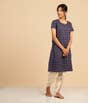 Night Flowers Natural Dye Cotton Kurta for Women