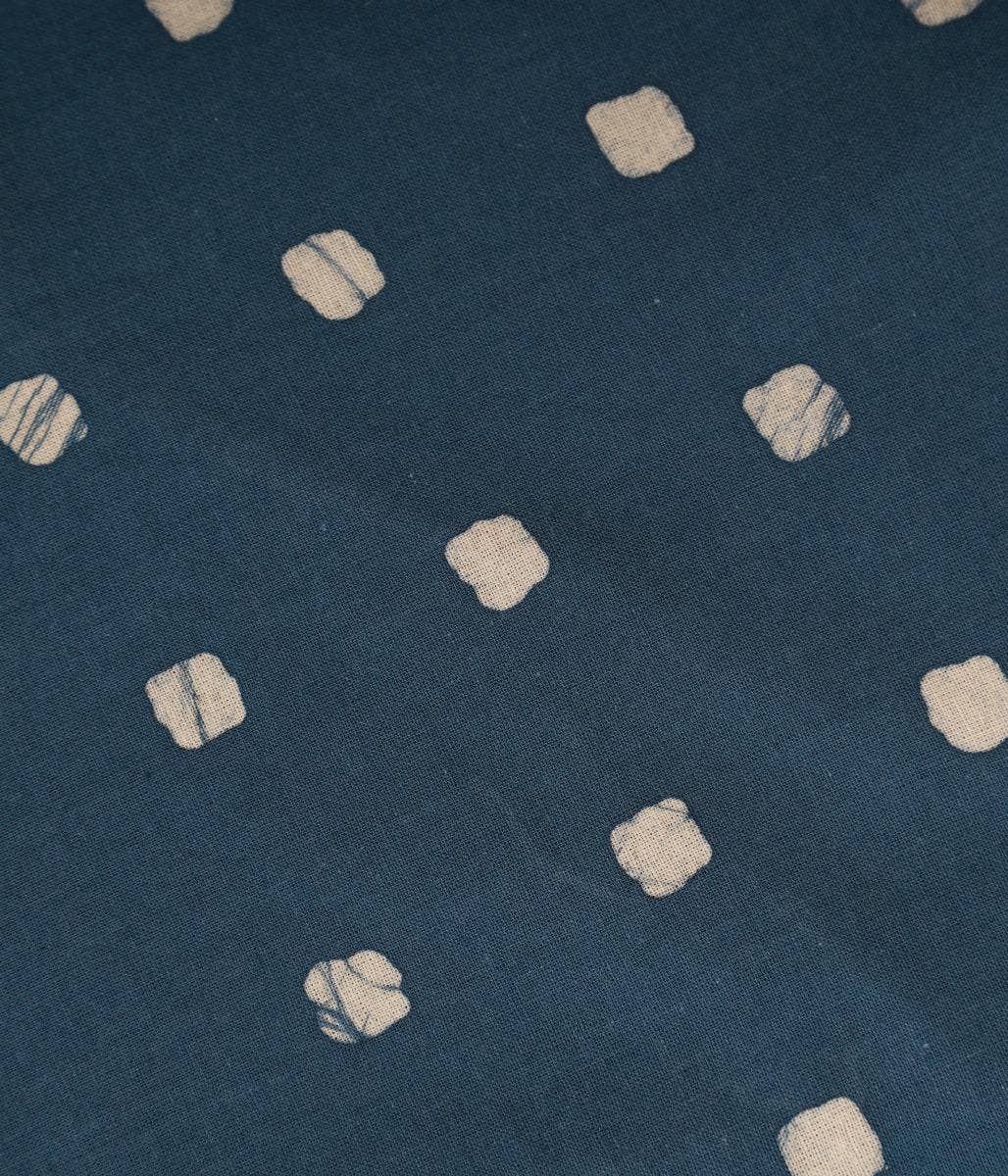 Men’s Kurta with Batik- Indigo. Short Sleeves. A festive gift