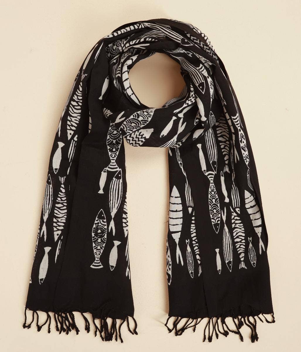Shawl- Ethnic Black. A festive gift.