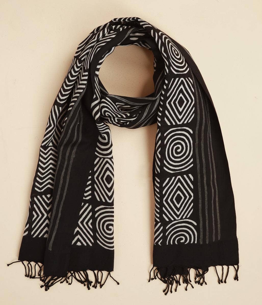 Ethnic Black - Shawl. A festive gift.