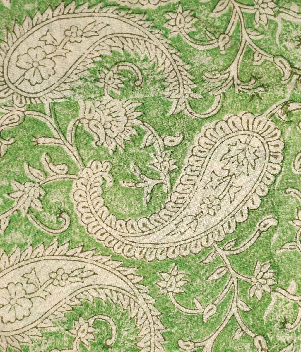 Womens cotton handblock printed kurta paisley garden
