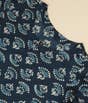 Indigo Blooms Crew-Neck Cotton Kurta for Women