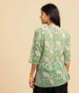 Fresh Paisley V-Neck Cotton Kurta for Women