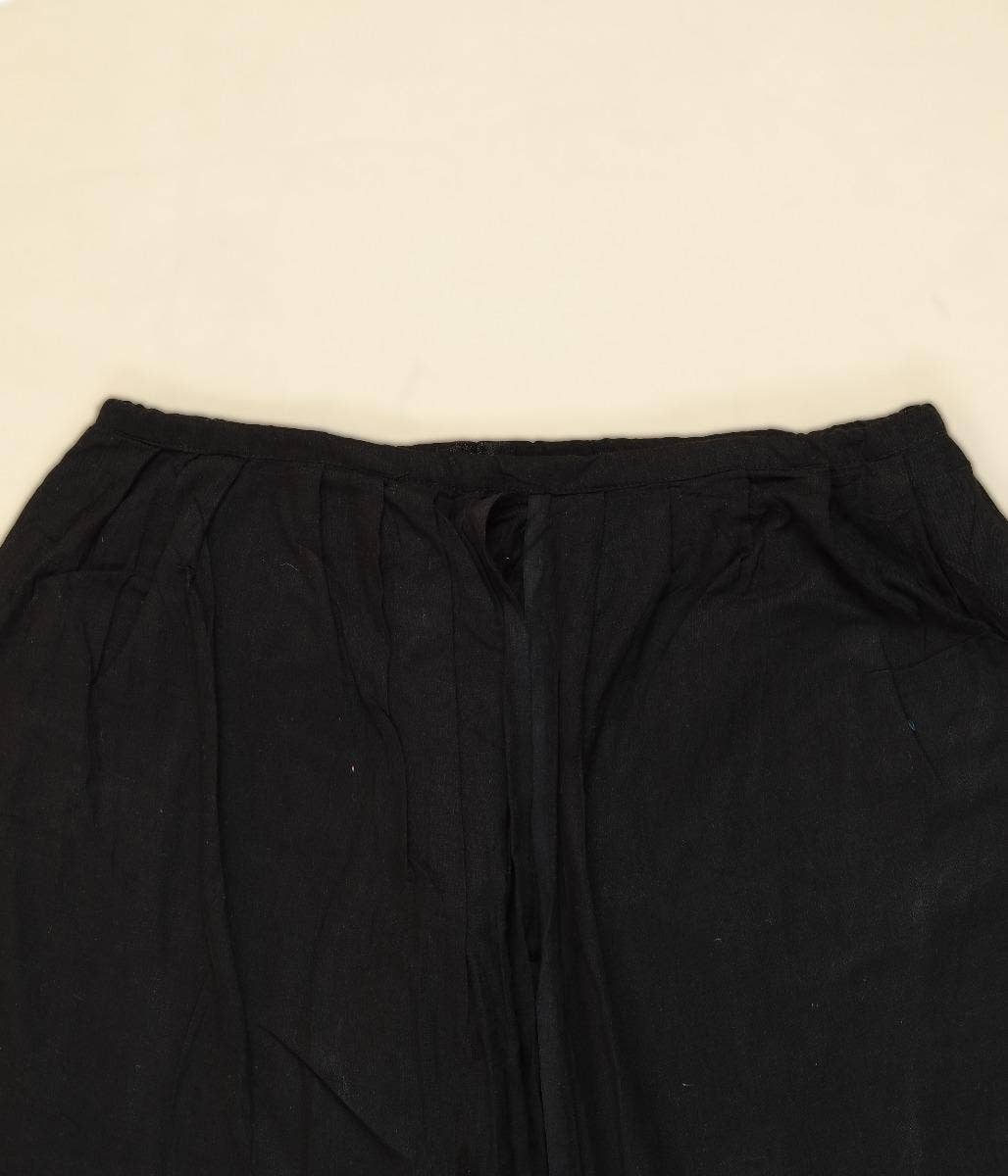 Women's 100% Organic Cotton Dhoti Pant - Black