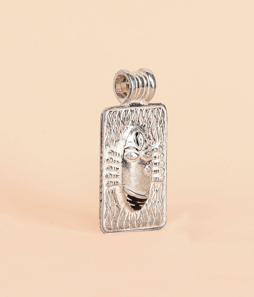 Linga Bhairavi Silver Pendant - Small