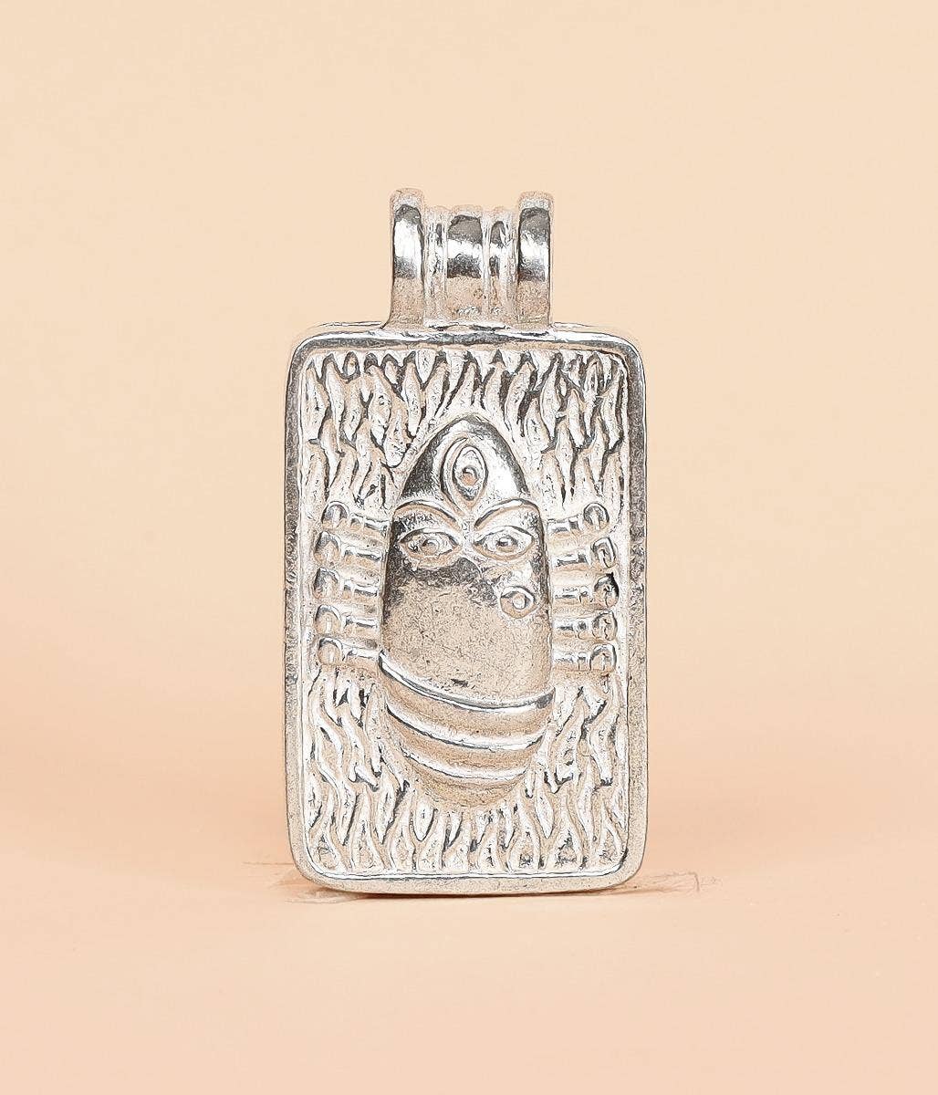 Linga Bhairavi Silver Pendant - Large