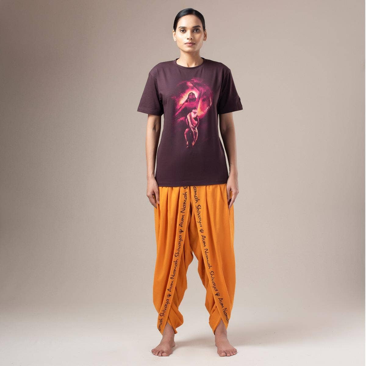 Dance Of The Divine Unisex T Shirt With Comfort Stretch - Burnt Plum