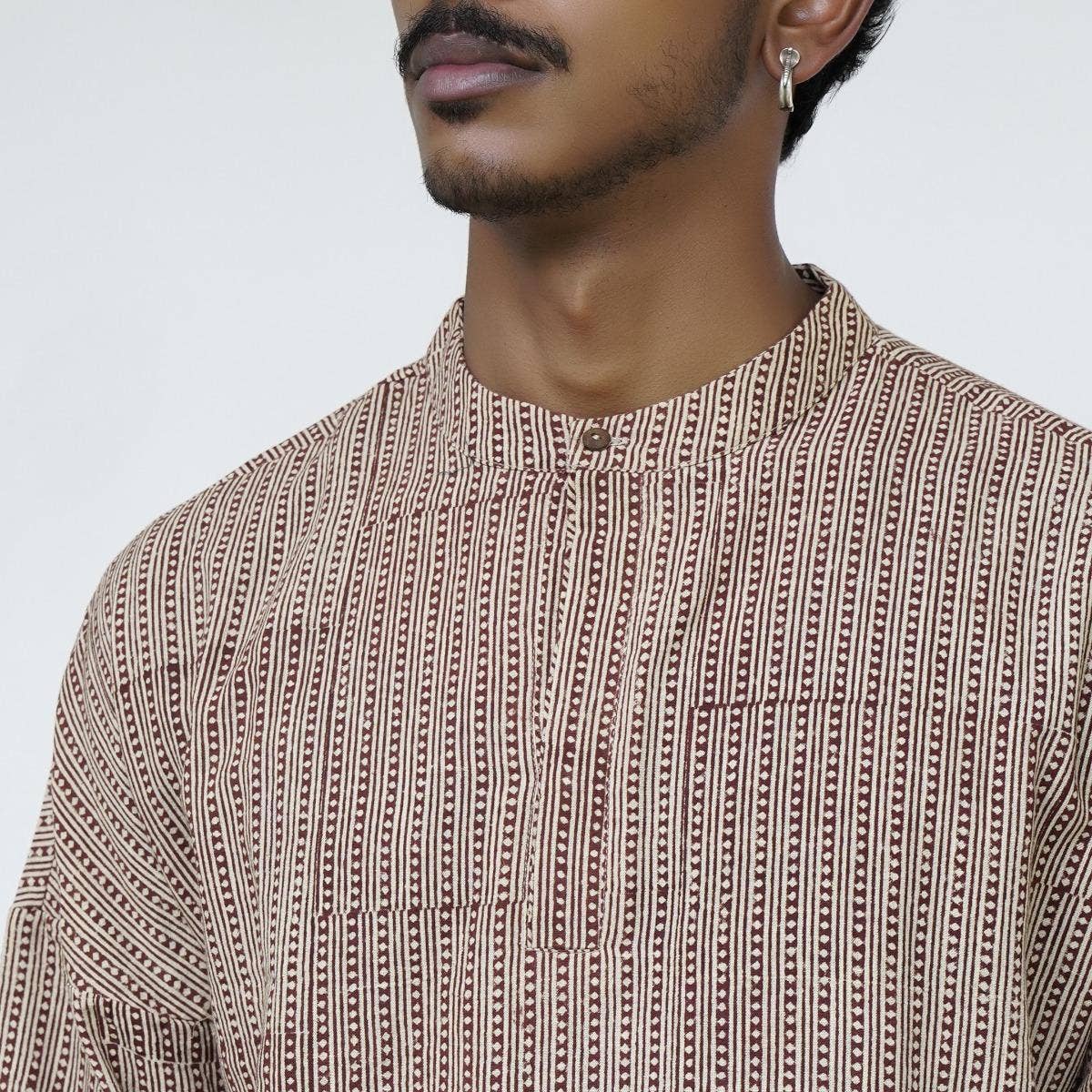 Bagru Handblock Printed Mens Kurta Print 1